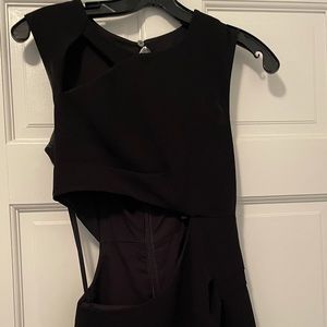 BCBGMAXAZRIA size 0 black cut out gown